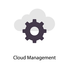 Cloud Management vector Flat  Icons. Simple stock illustration