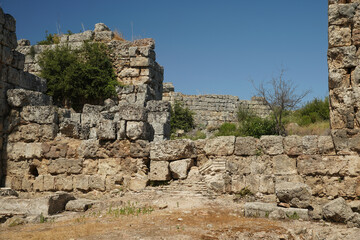 Fototapeta na wymiar Perge Ancient City in Antalya, Turkiye