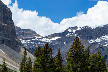 Alberta Layers: Sky, Clouds, Rock, Trees