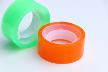 Clear tape is used for sticking things and being sticky
