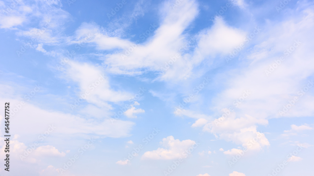 Wall mural bright blue sky - panoramic cloudscape