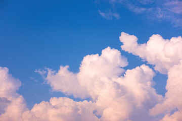 Summer sky with cumulus clouds
