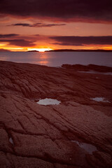 Naklejka premium sunset on the scottish coast