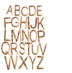 The alphabet surrounded by white background