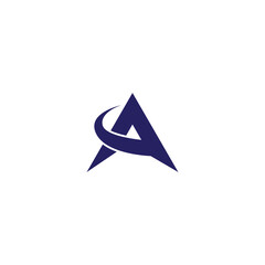 Fototapeta premium vector illustration of letter A for icon, symbol or logo. letter A flat logo
