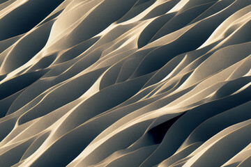 Fototapeta na wymiar Vertical shot of Grey wavy seamless textile pattern 3d illustrated