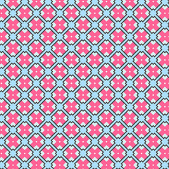 Pink Blue Cross Square Texture Fashion Fabric Cloth Textile Tile Background Wallpaper Banner Wrapping Paper Decorative Element Laminate Carpet Print Interior Website Graphics Design Geometric Pattern