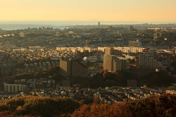 須磨浦山上遊園から眺める神戸市垂水区の街並み