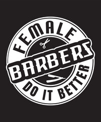 Barber quotes typography print vector template design