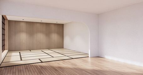 Japan style Big living area in luxury room japandi style decoration.3D rendering