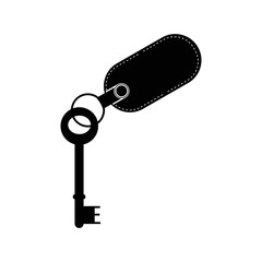 House security keychain ring icon | Black Vector illustration |