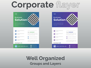 Modern a4 size corporate flayer for business and commercial companies. print ready file.