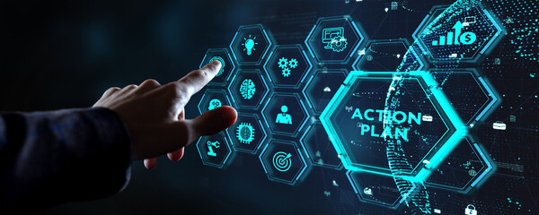 Business, Technology, Internet and network concept. Concept meaning proposed strategy or course of...
