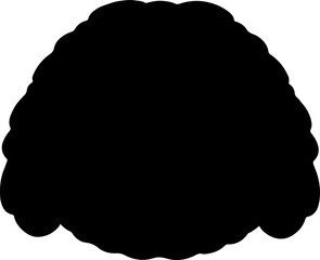 Simple and adorable Old English Sheepdog Silhouette front head
