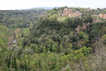 Fototapeta na wymiar View from Pitigliano, Tuscany Italy
