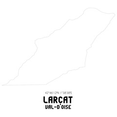 LARCAT Val-d'Oise. Minimalistic street map with black and white lines.