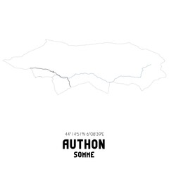 AUTHON Somme. Minimalistic street map with black and white lines.