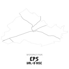 EPS Val-d'Oise. Minimalistic street map with black and white lines.