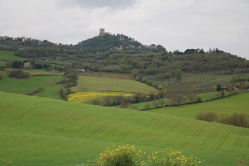 Fototapeta na wymiar Holiday in spring rain in Tuscany, Italy