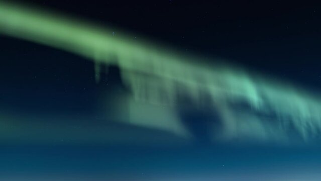 Aurora Borealis Green Loop Starry Sky Winter Sky Northern Lights