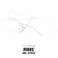 AIBRE Val-d'Oise. Minimalistic street map with black and white lines.