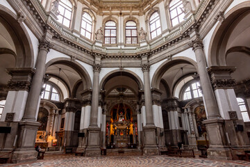 Fototapeta premium Interior of Santa Maria della Salute church, Venice, Italy