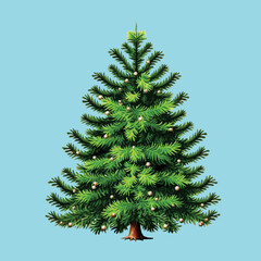 Christmas and new 2023 year tree on isolated background