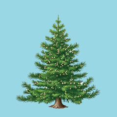 Christmas and new 2023 year tree on isolated background