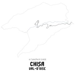 CHISA Val-d'Oise. Minimalistic street map with black and white lines.