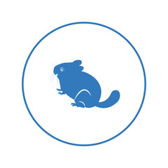 Cute pet chinchillas rodent icon | Circle version icon |