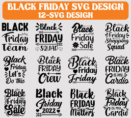 Blcak Friday Svg Bundle Designs.