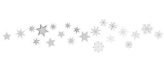Obraz premium Christmas Card - Snowflakes Of Paper In Frame