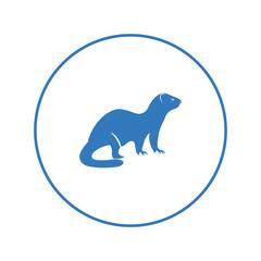 Wild animal cute ferret icon | Circle version icon |