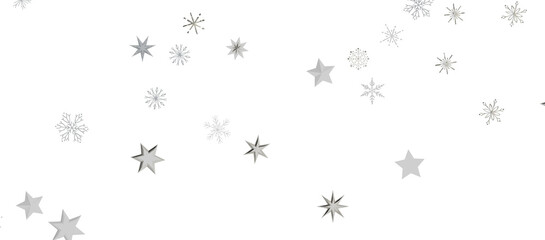 Christmas background design of snowflake and snow falling in the winter 3d illustration