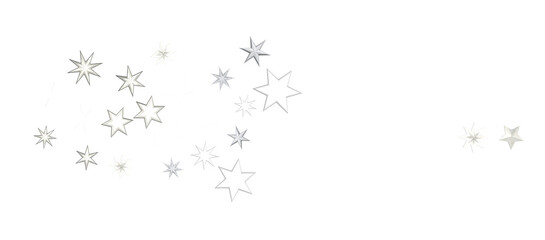 A gray whirlwind of golden snowflakes and stars. New