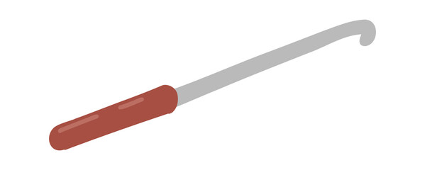 knitting needles isolaited. Simple knitting. Vector illustration