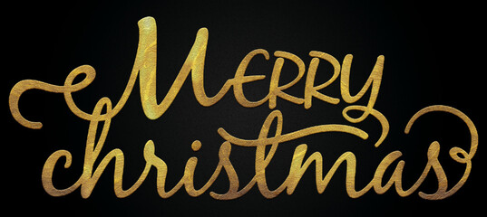 Merry Christmas golden calligraphy design banner 