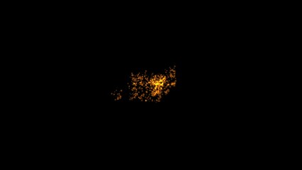 fire explosion for intro, elements for design, on black background. flames and sparks. realistic fire simulation. © Татьяна Антоненко