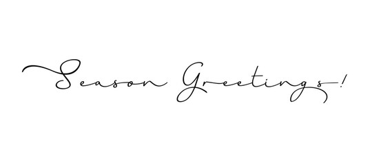 SEASON'S GREETINGS vector brush calligraphy banner