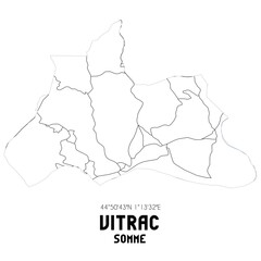 VITRAC Somme. Minimalistic street map with black and white lines.