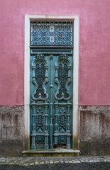 Ornate door of an old building - Sintra, Portugal