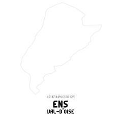 ENS Val-d'Oise. Minimalistic street map with black and white lines.
