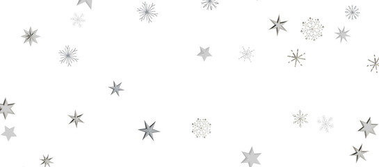 Abstract Gold Star Falling Soft Focus Background, 3D rendering.