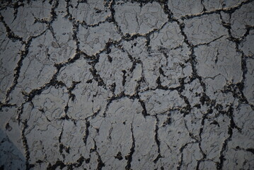 texture of white paint for road marking on asphalt, texture of painted asphalt cracked texture white background, white background on gray asphalt, pedestrian crossing, new road marking  close up 