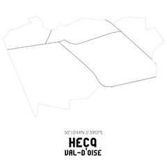 HECQ Val-d'Oise. Minimalistic street map with black and white lines.