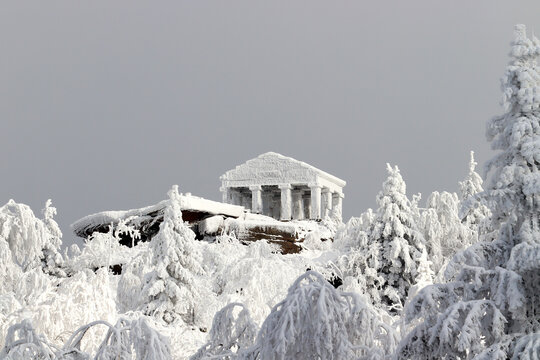 Temple of donon under snow
