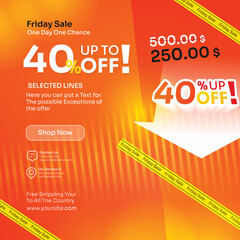 Obraz premium Black Friday And Advertising Social Media Post design template