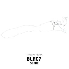 BLACY Somme. Minimalistic street map with black and white lines.