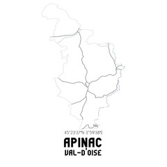 APINAC Val-d'Oise. Minimalistic street map with black and white lines.