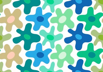 Floral seamless flower pattern for wrapping and linens and fabrics and clothes print and kids and kitchen textiles
